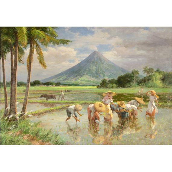 Fernando Amorsolo Rice planting (1951) MutualArt
