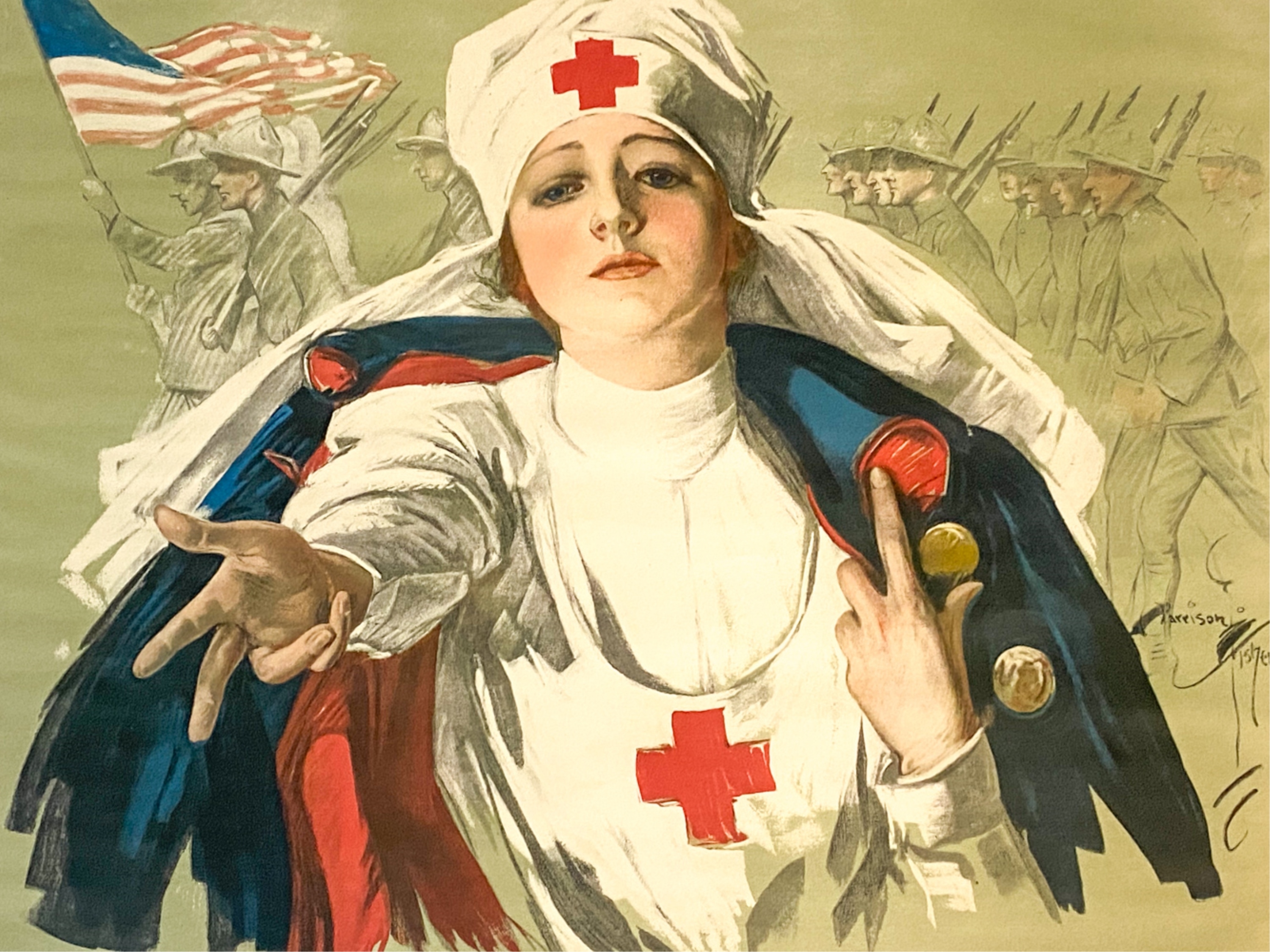Harrison Fisher | WWI RED CROSS POSTER BY HARRISON FISHER (Circa 1918 ...