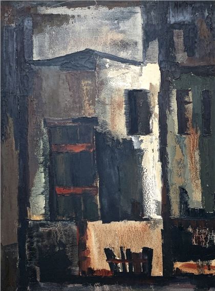 Casimiro Motta "Fachada" Óleo sobre tela  Firmado arriba derecha y fechado 69 by Casimiro Motta