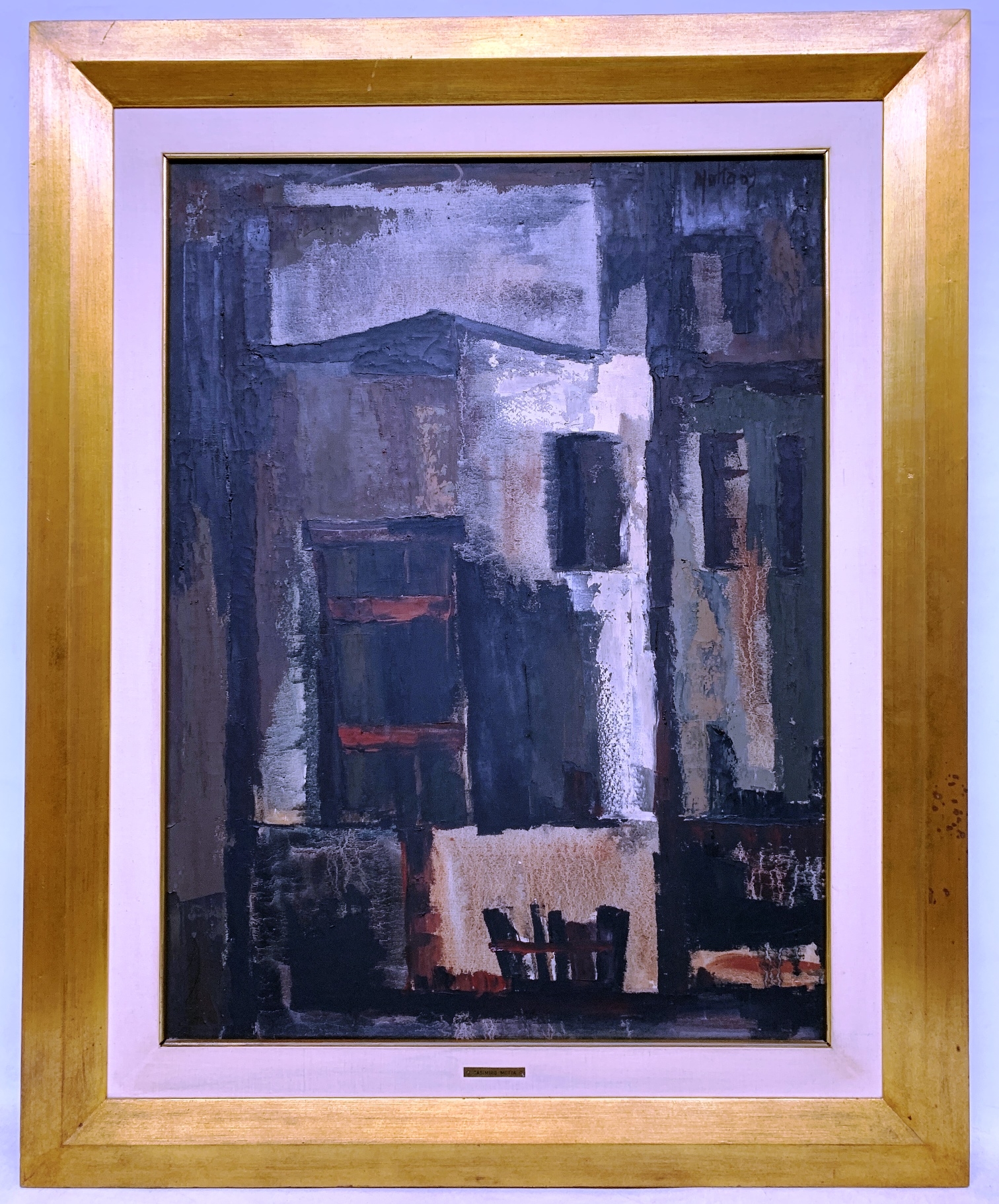 Artwork by Casimiro Motta, Casimiro Motta "Fachada" Óleo sobre tela  Firmado arriba derecha y fechado 69, Made of oil on canvas