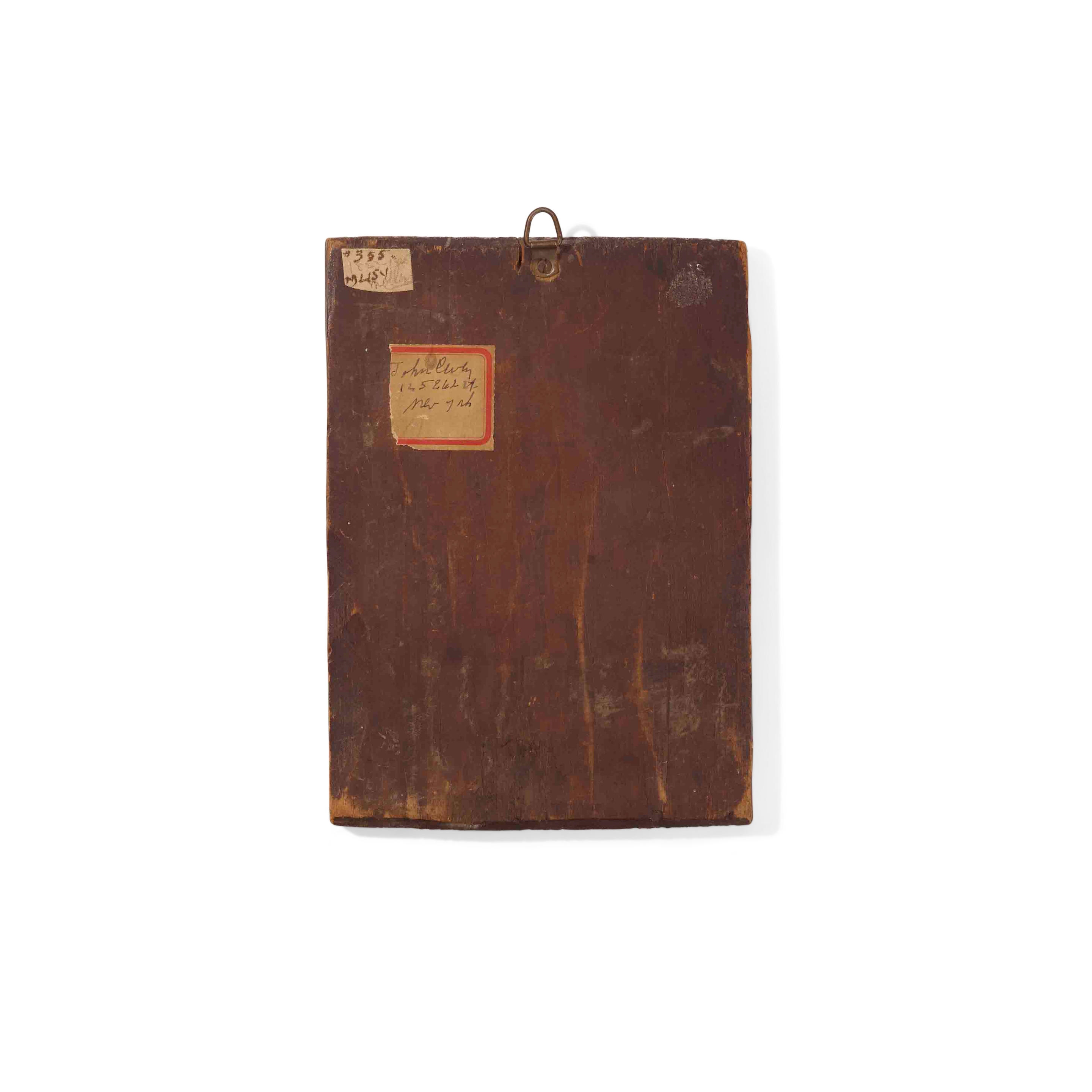 Artwork by Antonio Molleno, A New Mexican retablo, Made of wood panel