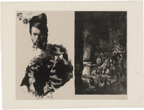 Walpurgisnacht; Bildnisstudien von Hans Hess und Albert Klesse by Otto Greiner, 1894