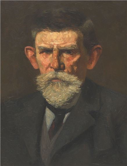 Portret van een man met een baard by Marinus Pieter Reus