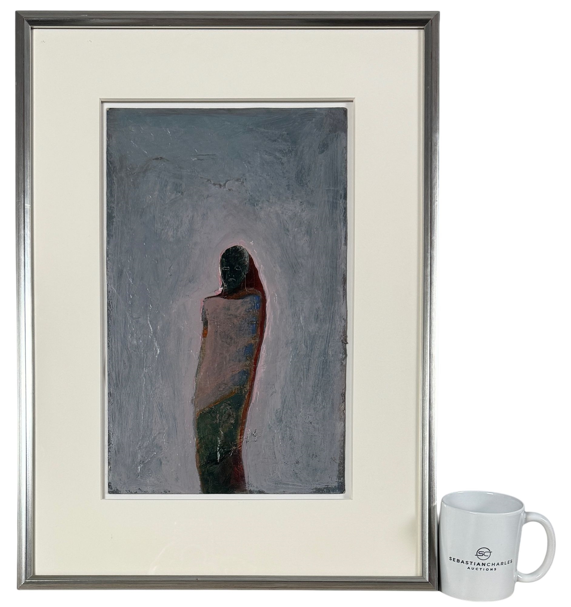 Artwork by Ed Musante, Figure, Red Cape, Made of Mixed Media