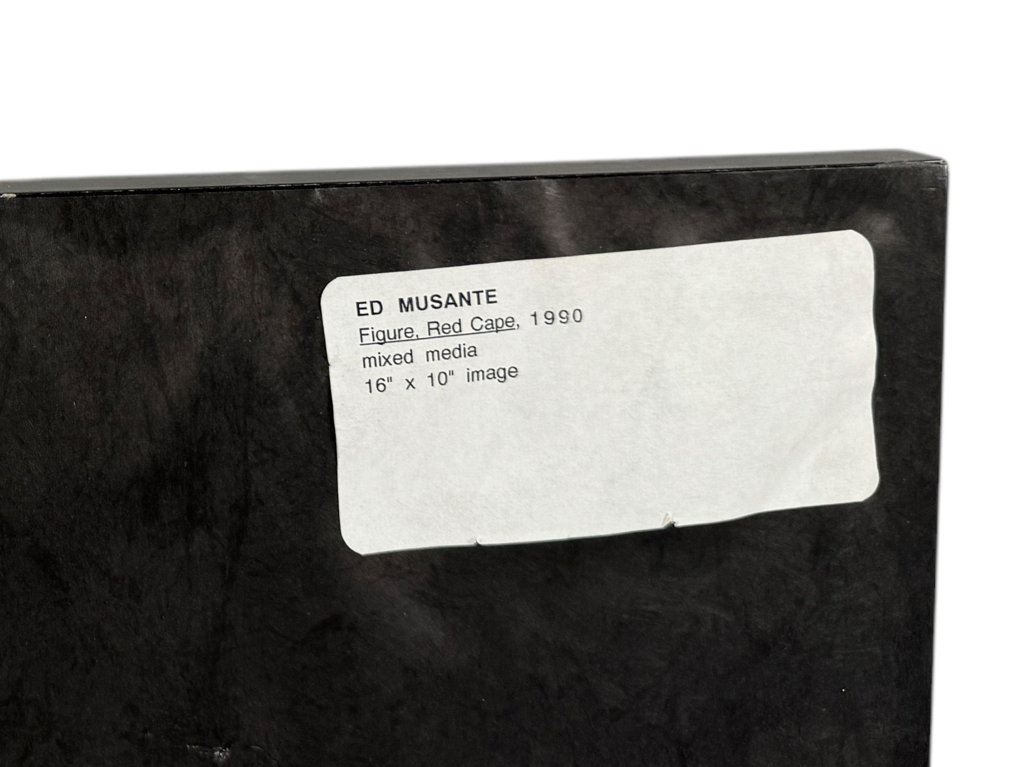 Artwork by Ed Musante, Figure, Red Cape, Made of Mixed Media