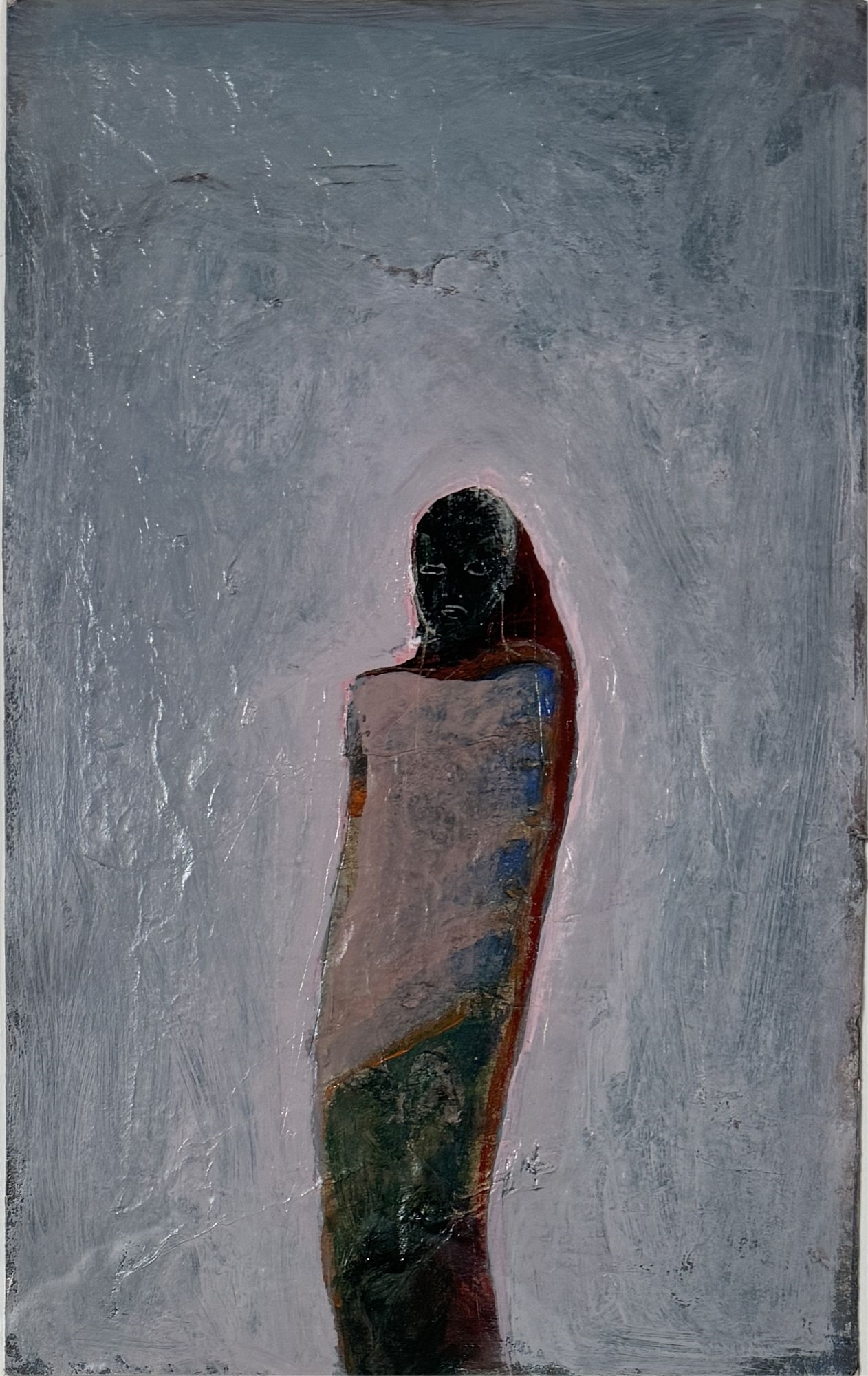 Artwork by Ed Musante, Figure, Red Cape, Made of Mixed Media