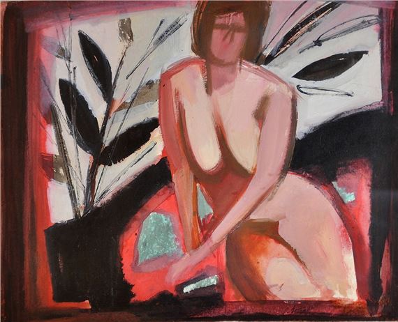 Sedící akt by Oldřich Jelínek