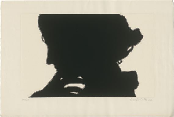 Ohne Titel (Frauenkopf im Profil) by Lourdes Castro, 1964