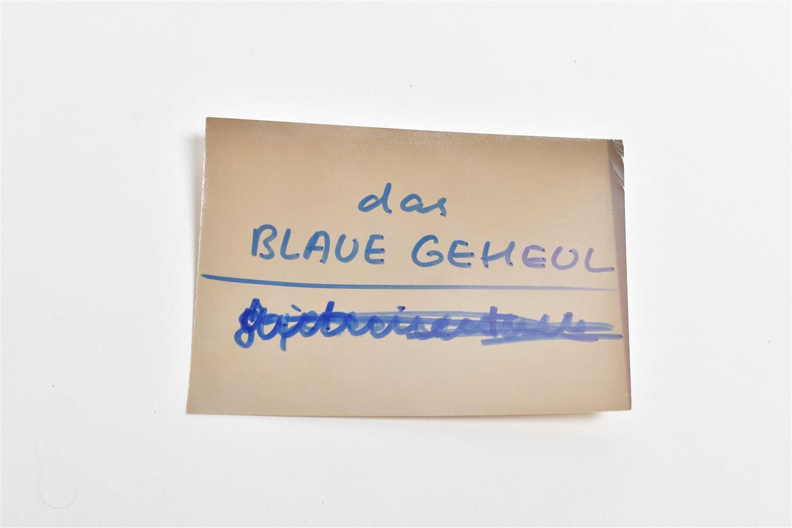 Artwork by Wolf Vostell, Dé-coll/age No.6, Bulletin der Fluxus und Happening Avantgarde, July 1967, Made of blue pen on photographic paper