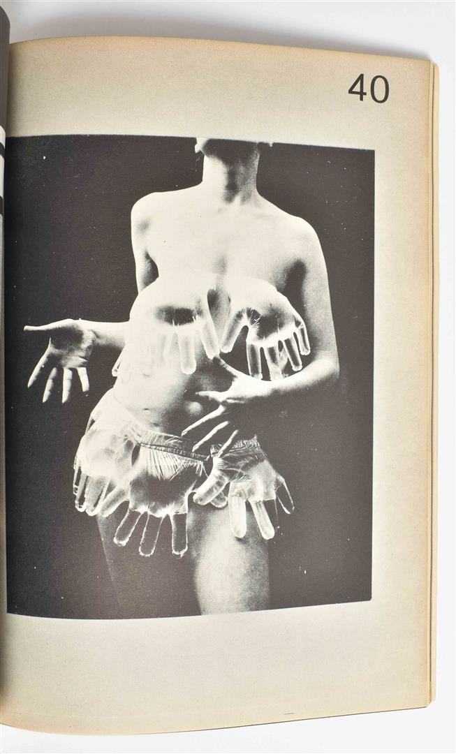 Artwork by Wolf Vostell, Dé-coll/age No.6, Bulletin der Fluxus und Happening Avantgarde, July 1967, Made of blue pen on photographic paper