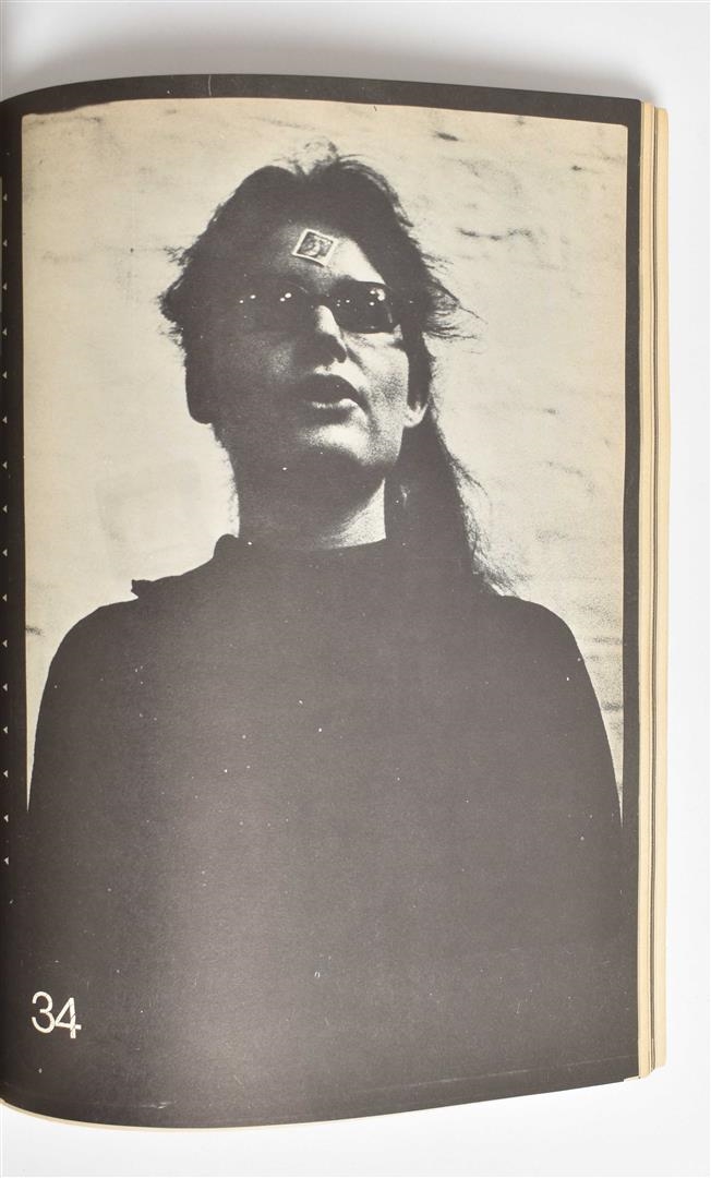 Artwork by Wolf Vostell, Dé-coll/age No.6, Bulletin der Fluxus und Happening Avantgarde, July 1967, Made of blue pen on photographic paper