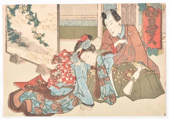 Onlayn porno: Woodman va blondes