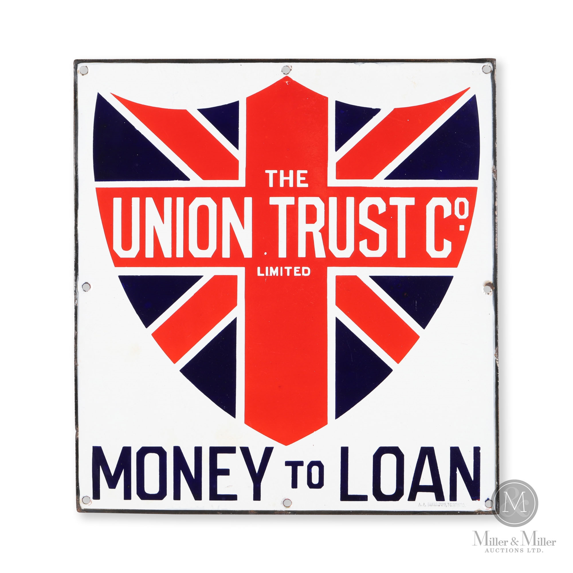 A. A. Burrows | The Union Trust Co. Money To Loan Sign (1920s) | MutualArt