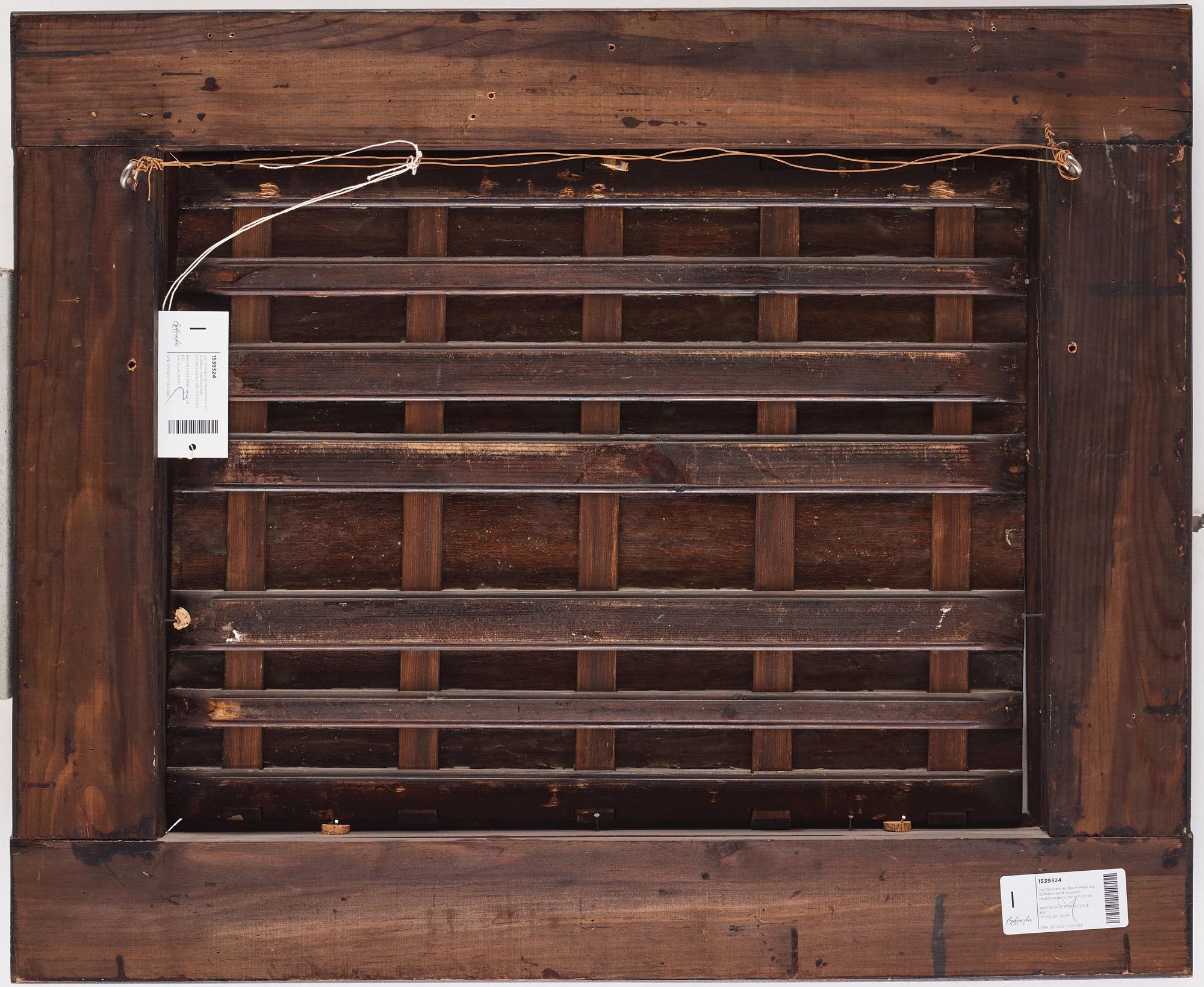 Artwork by Pieter van Overschee, Still Life with Lobster, Nautilus Shell, Wanli dish, and Lemon, Made of Reinforced panel