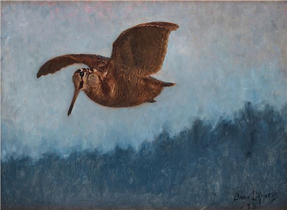 Woodcock by Bruno Liljefors, dated -93