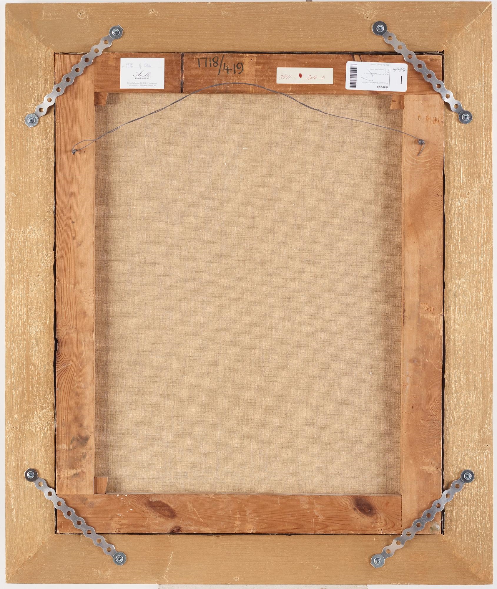 Artwork by Kilian Zoll, "Badande kvinnor" (Susanna and the Elders), Made of Canvas