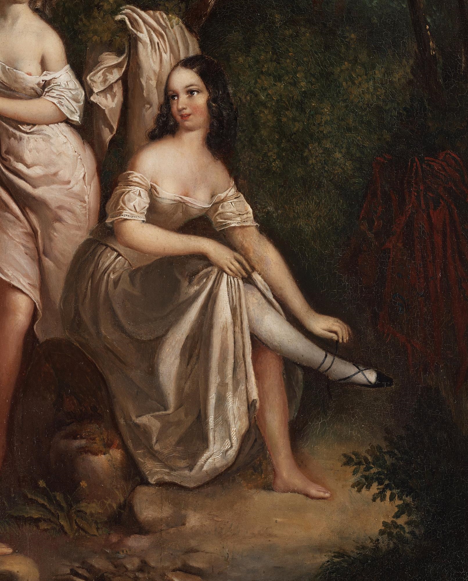 Artwork by Kilian Zoll, "Badande kvinnor" (Susanna and the Elders), Made of Canvas