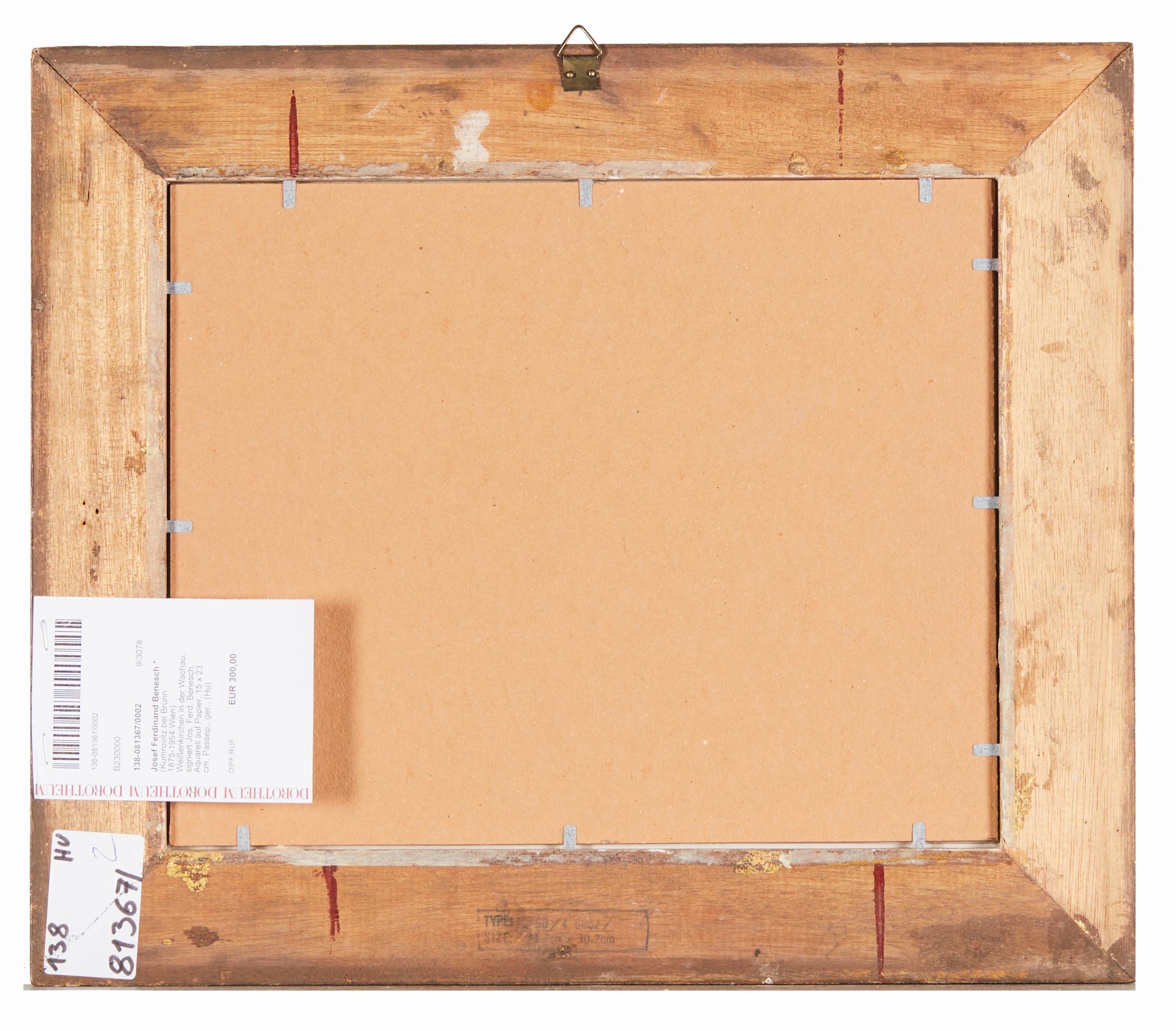 Artwork by Josef Ferdinand Benesch, Wachau, Made of Aquarell auf Papier