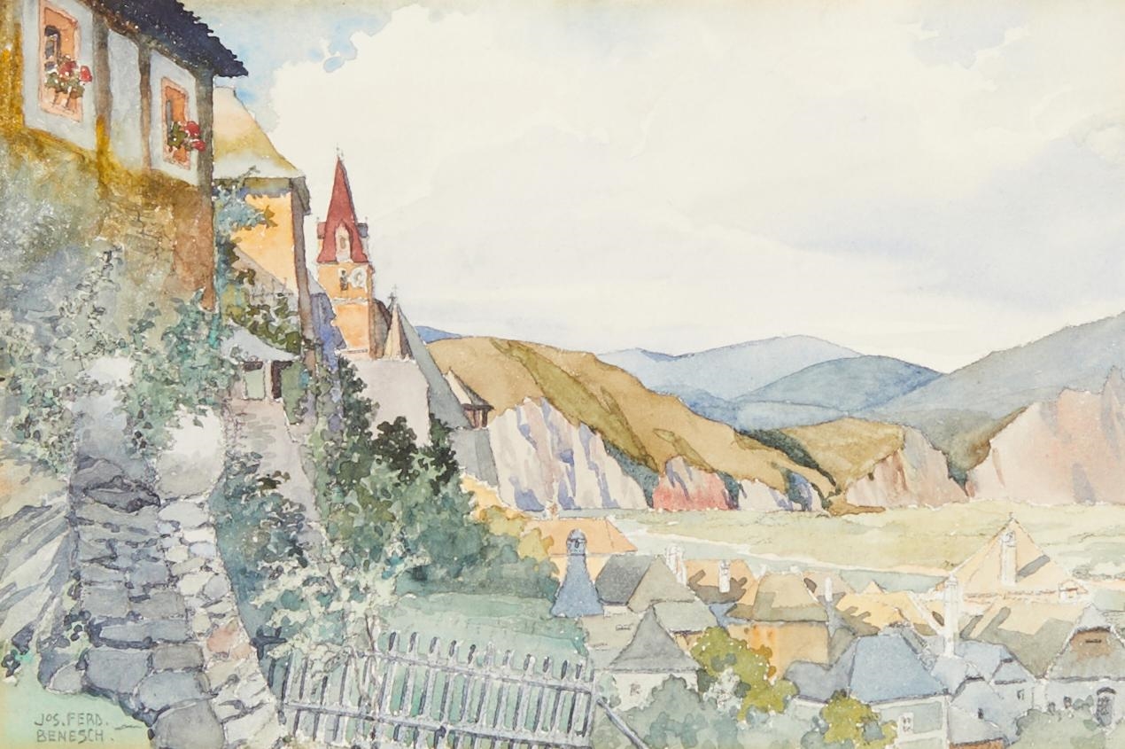 Artwork by Josef Ferdinand Benesch, Wachau, Made of Aquarell auf Papier