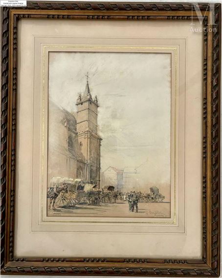 Place Ste Eloi, Rouen by Charles Jouas, 1906