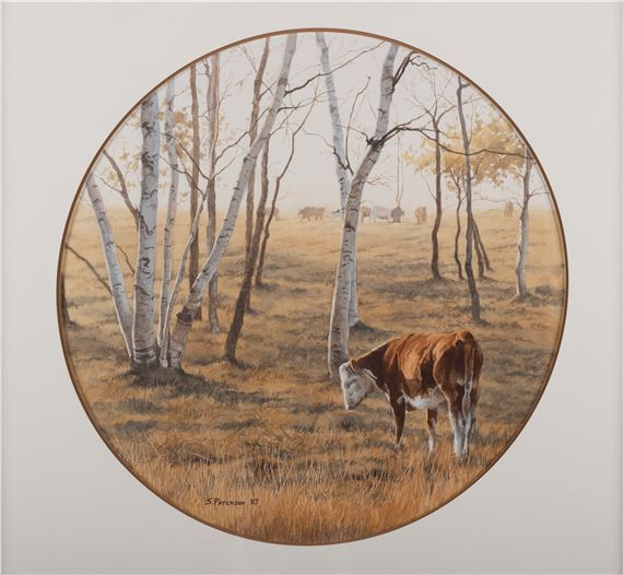 Untitled - Grazing Cow by Susan Paterson, 1987