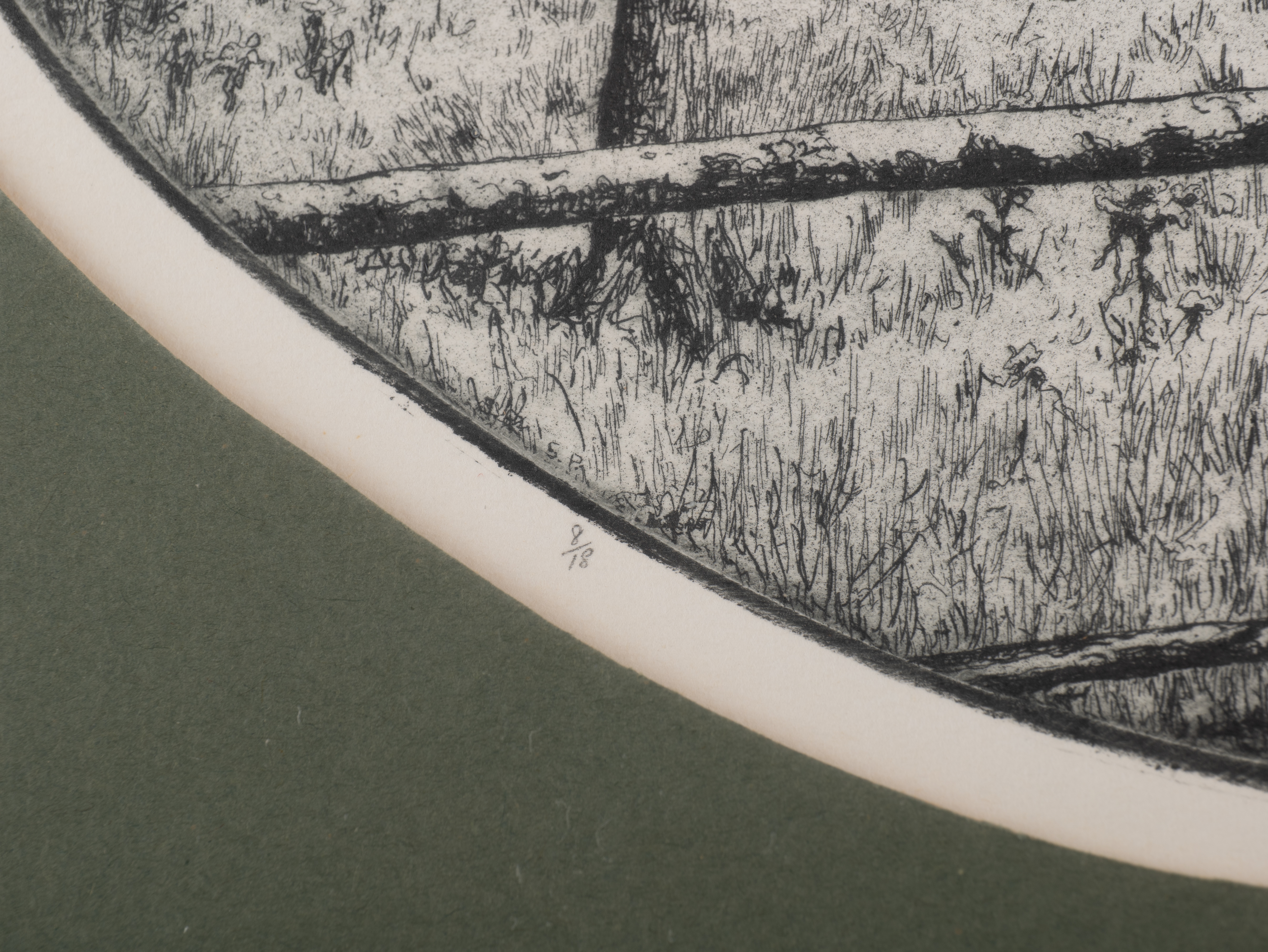 Artwork by Susan Paterson, Untitled - Rural Landscape, Made of etching on paper