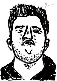 Alexandre ROUMAT draws Thibaud FLAMENT Drawing created on March 21 - Alexandre Roumat