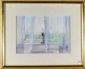 Untitled: Windowsill with Oil Lamp - Barry McCarthy