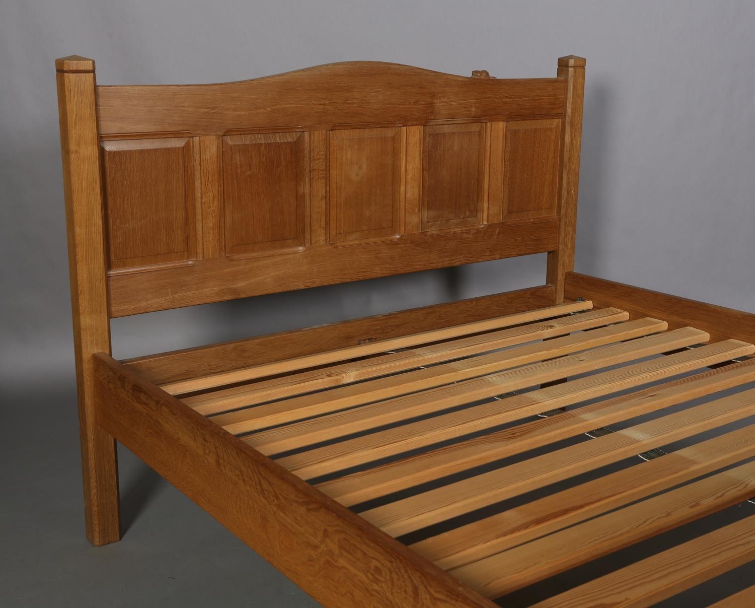 Colin Almack | COLIN ALMACK 'BEAVERMAN', an oak bedstead, having a five ...