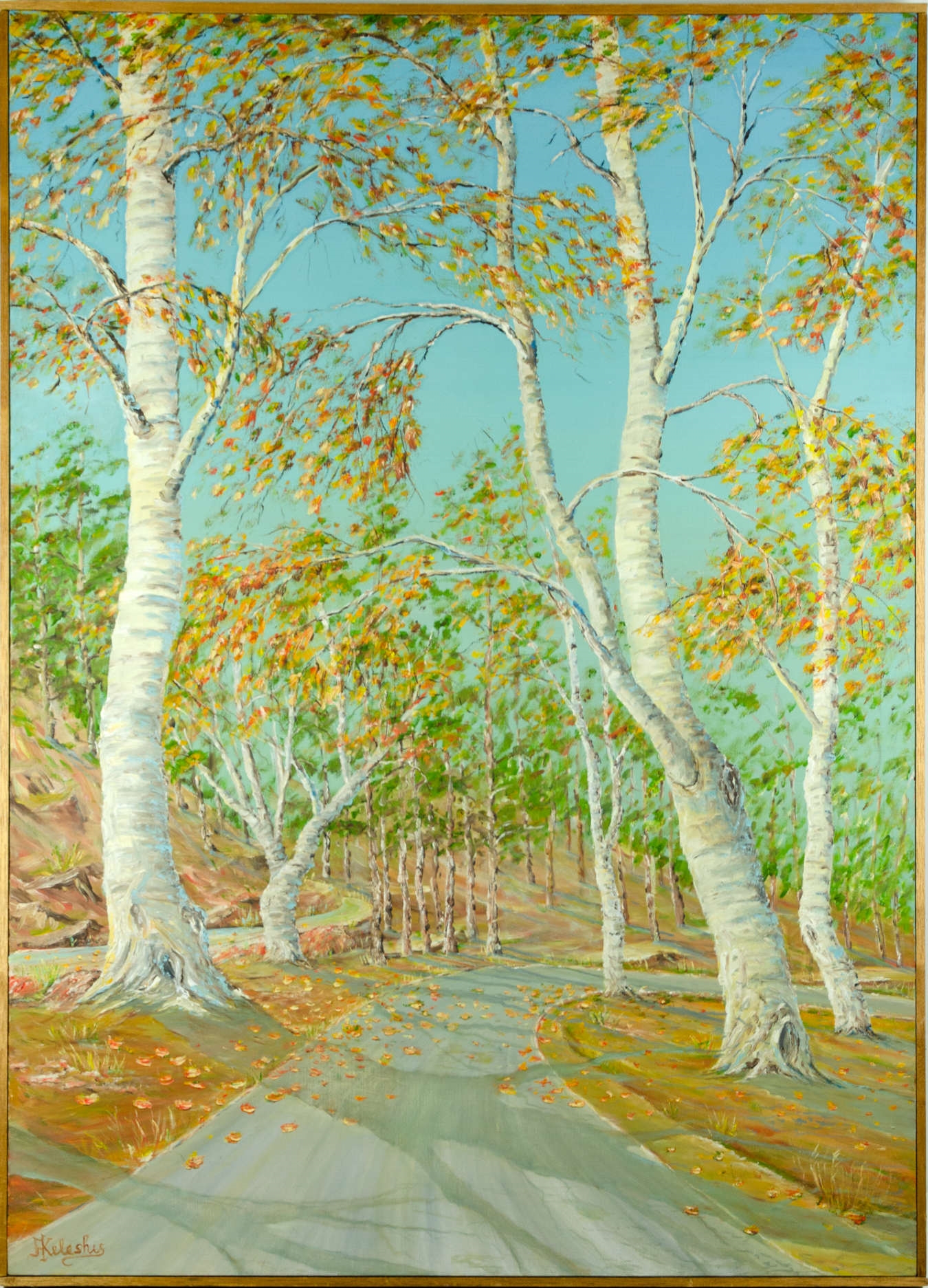 Artwork by Andreas Keleshis, Autumn-Platania-Troodos, Made of oil on canvas