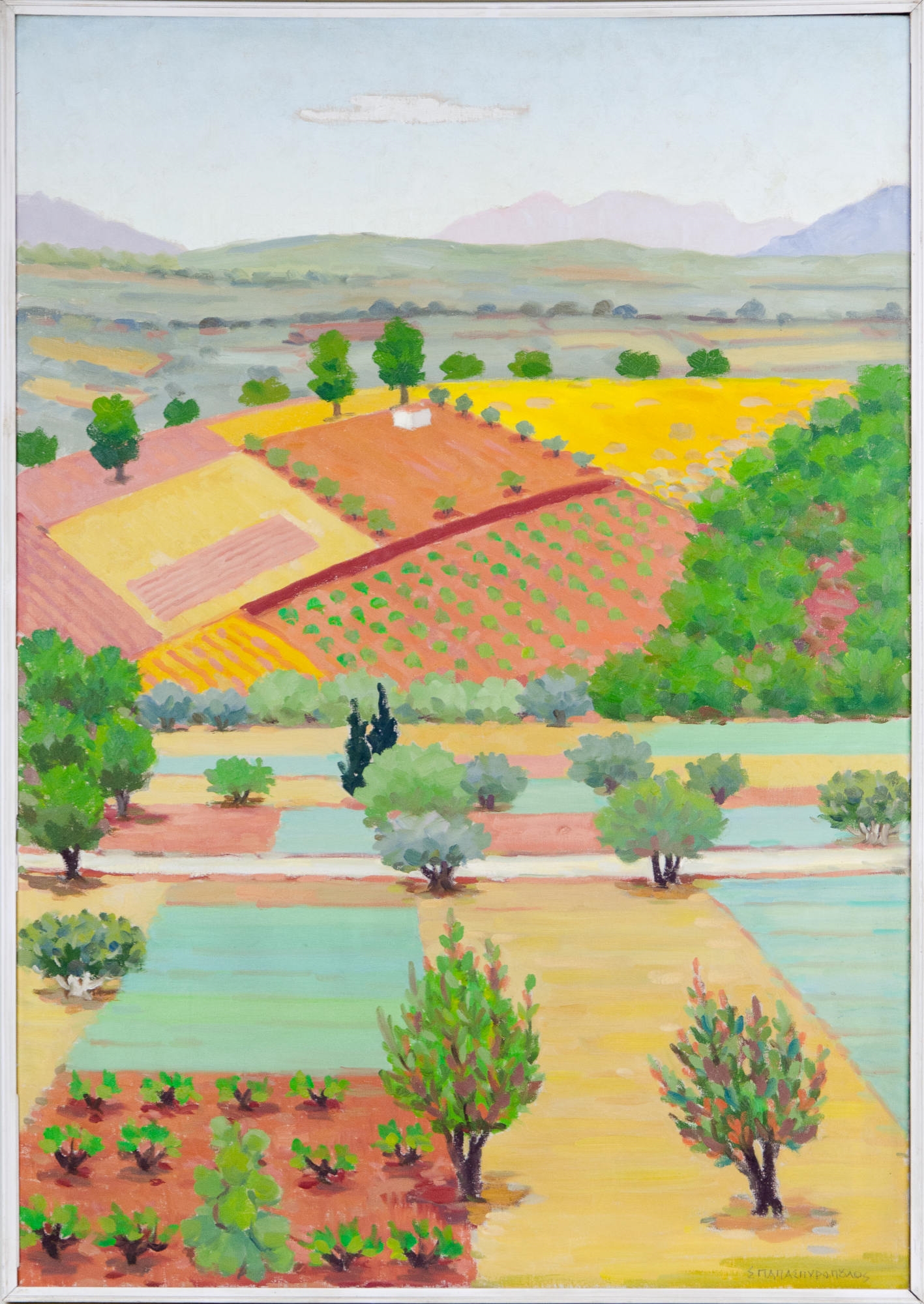 Artwork by Sotos Papaspyropoulos, Countryside, Made of oil on canvas