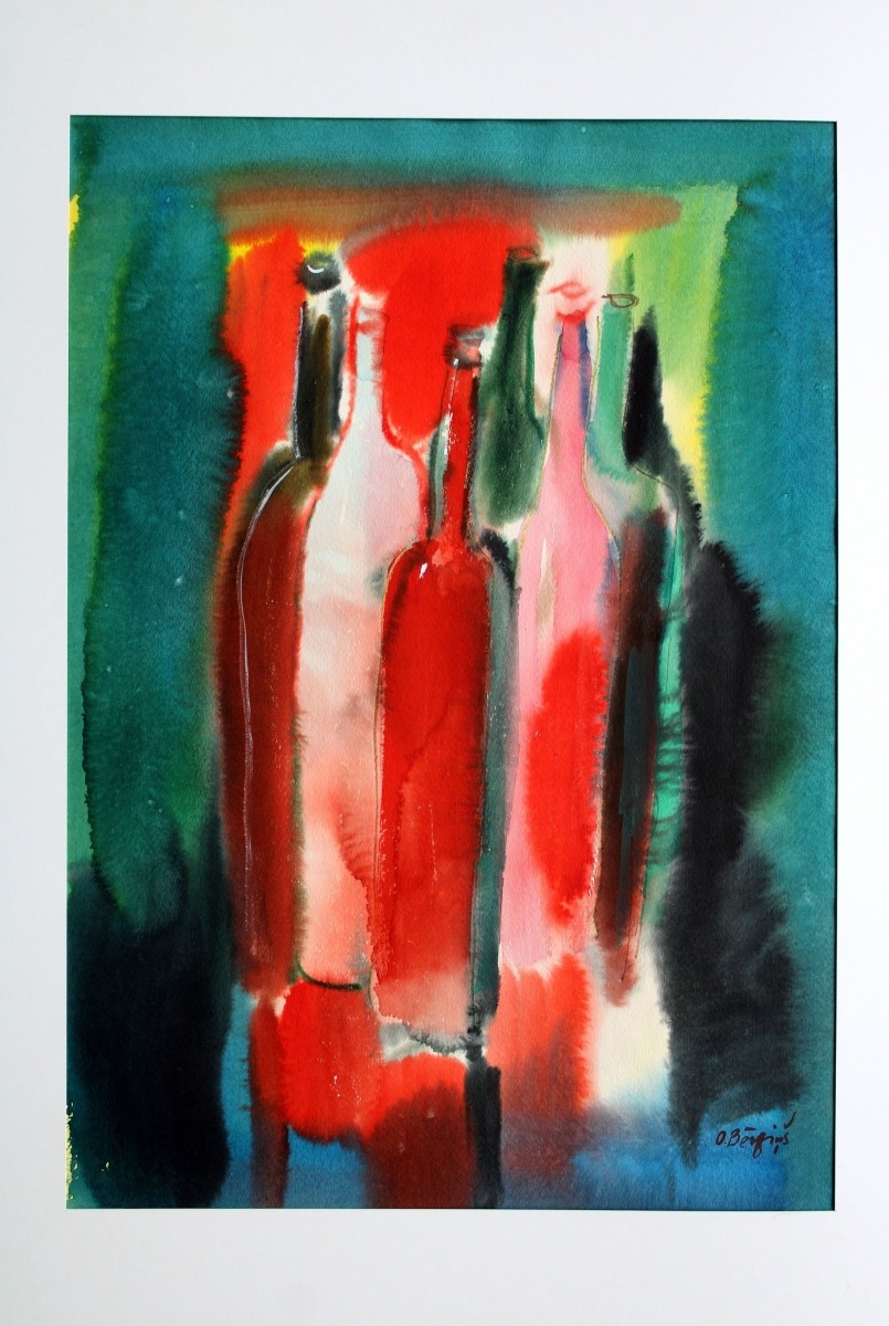 Oskars Berzinš | Still life with bottles (1999) | MutualArt