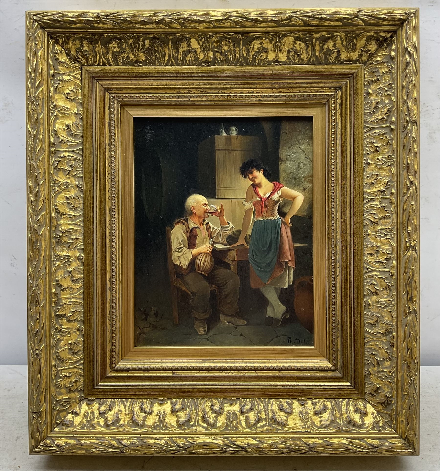 Artwork by P Dulieu, Schmeckts!' - Delicious, Made of oil on panel