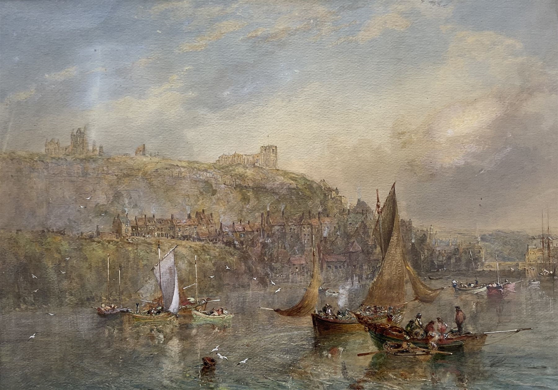 George Weatherill | Busy Shipping in Whitby Harbour | MutualArt