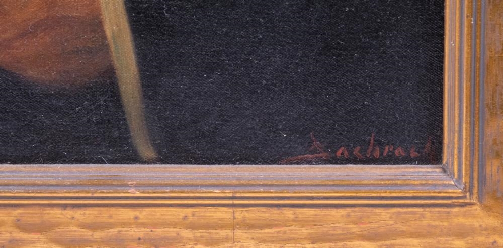 Artwork by Elise W. Bacharach, Portrait of Joshua Levering (1845-1935), Made of oil on canvasboard