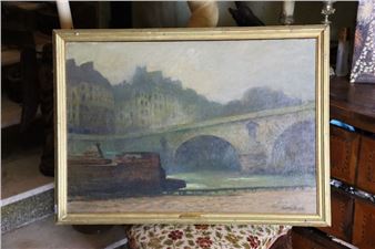 La seine sous un pont de Paris - Amédée Buffet