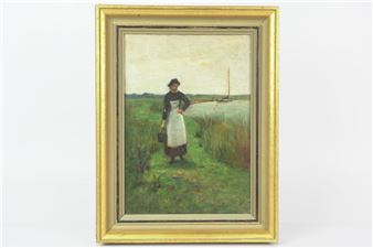 501. EDWARD ELLIOT (Storbritannien, 1850-1916), olja på duk - Edward Elliot