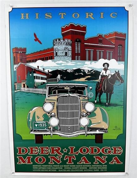 Monte Dolack Historic Deer Lodge Montana Print by Monte Dolack