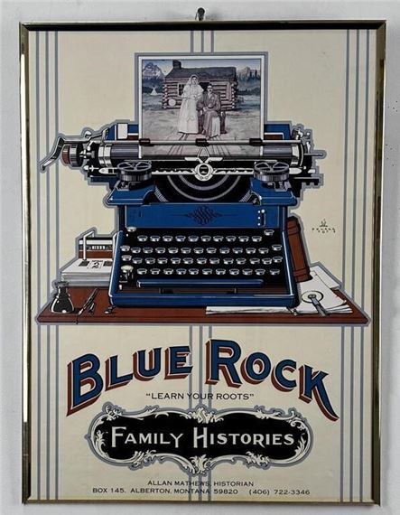 Monte Dolack Blue Rock Family Histories Print by Monte Dolack