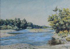 Flusslandschaft - Hermann Morres