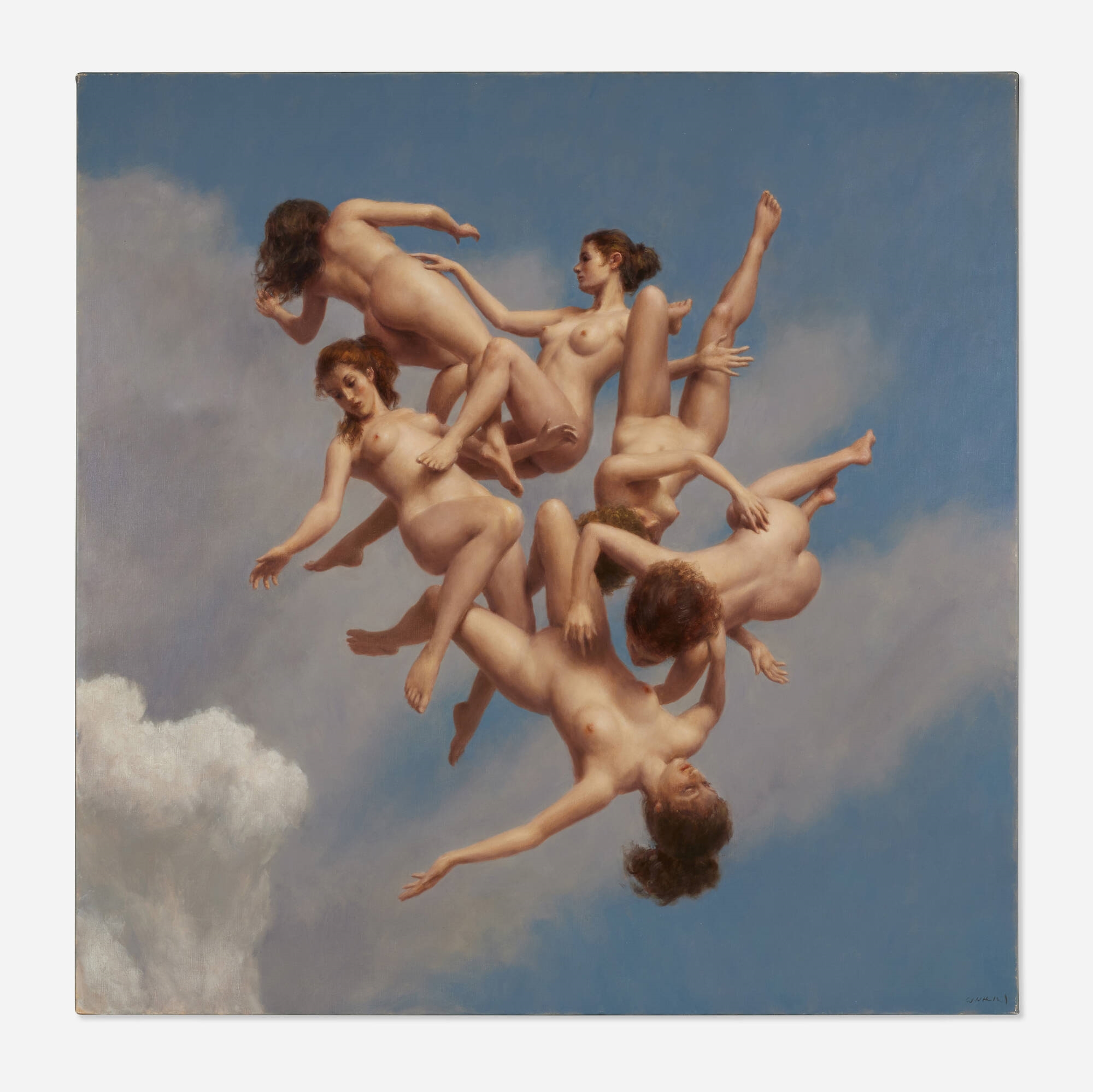 Artwork by Harry Holland, Cloud Flyers, Made of oil on linen