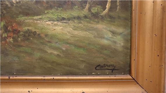 Henri Catrou | Henri CATROU (XIX-XXème) - Paysage à l'étang | MutualArt