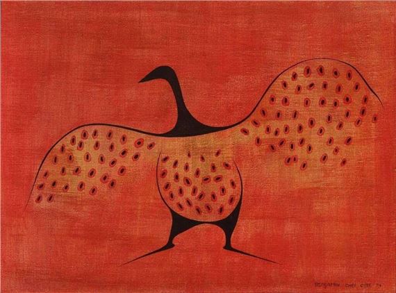 Benjamin Chee Chee | BENJAMIN CHEE (1944-1977) UNUSUAL OIL ON CANVAS ...