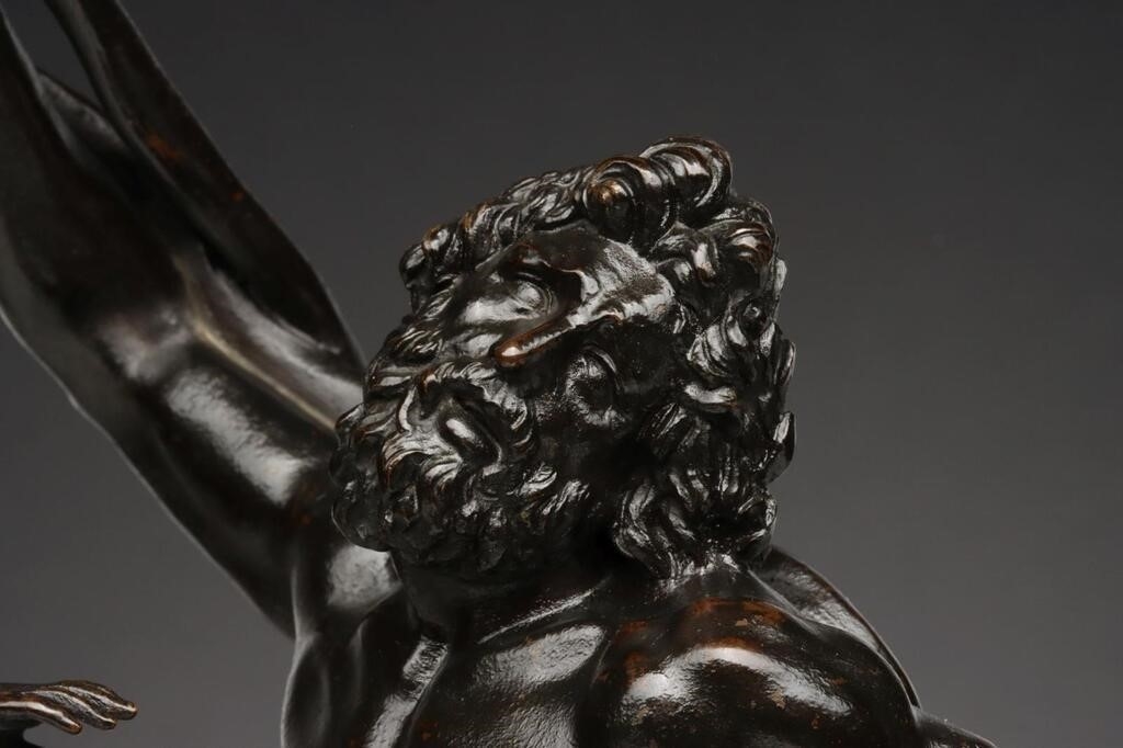 Artwork by Francesco Righetti, GRAND TOUR RIGHETTI WORKSHOP LAOCOON BRONZE GROUP, Made of dark brown patina with