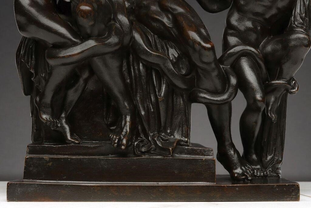 Artwork by Francesco Righetti, GRAND TOUR RIGHETTI WORKSHOP LAOCOON BRONZE GROUP, Made of dark brown patina with