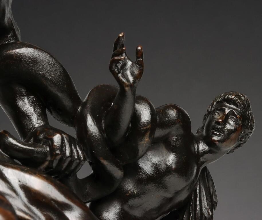 Artwork by Francesco Righetti, GRAND TOUR RIGHETTI WORKSHOP LAOCOON BRONZE GROUP, Made of dark brown patina with