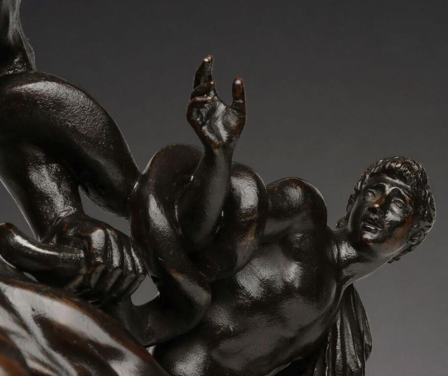 Artwork by Francesco Righetti, GRAND TOUR RIGHETTI WORKSHOP LAOCOON BRONZE GROUP, Made of dark brown patina with