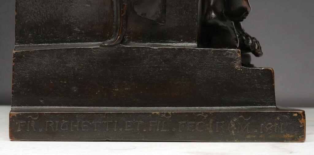 Artwork by Francesco Righetti, GRAND TOUR RIGHETTI WORKSHOP LAOCOON BRONZE GROUP, Made of dark brown patina with