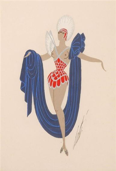 Erté | ERTE ROMAIN DE TIRTOFF (1892-1990) GOUACHE ON PAPE (early