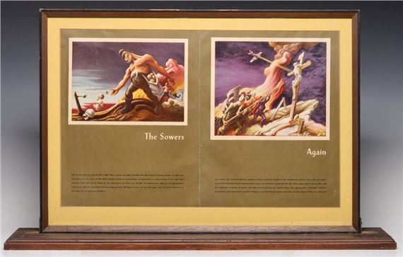 Thomas Hart Benton‏ | The walnut frame displays pages from a 1942 ...